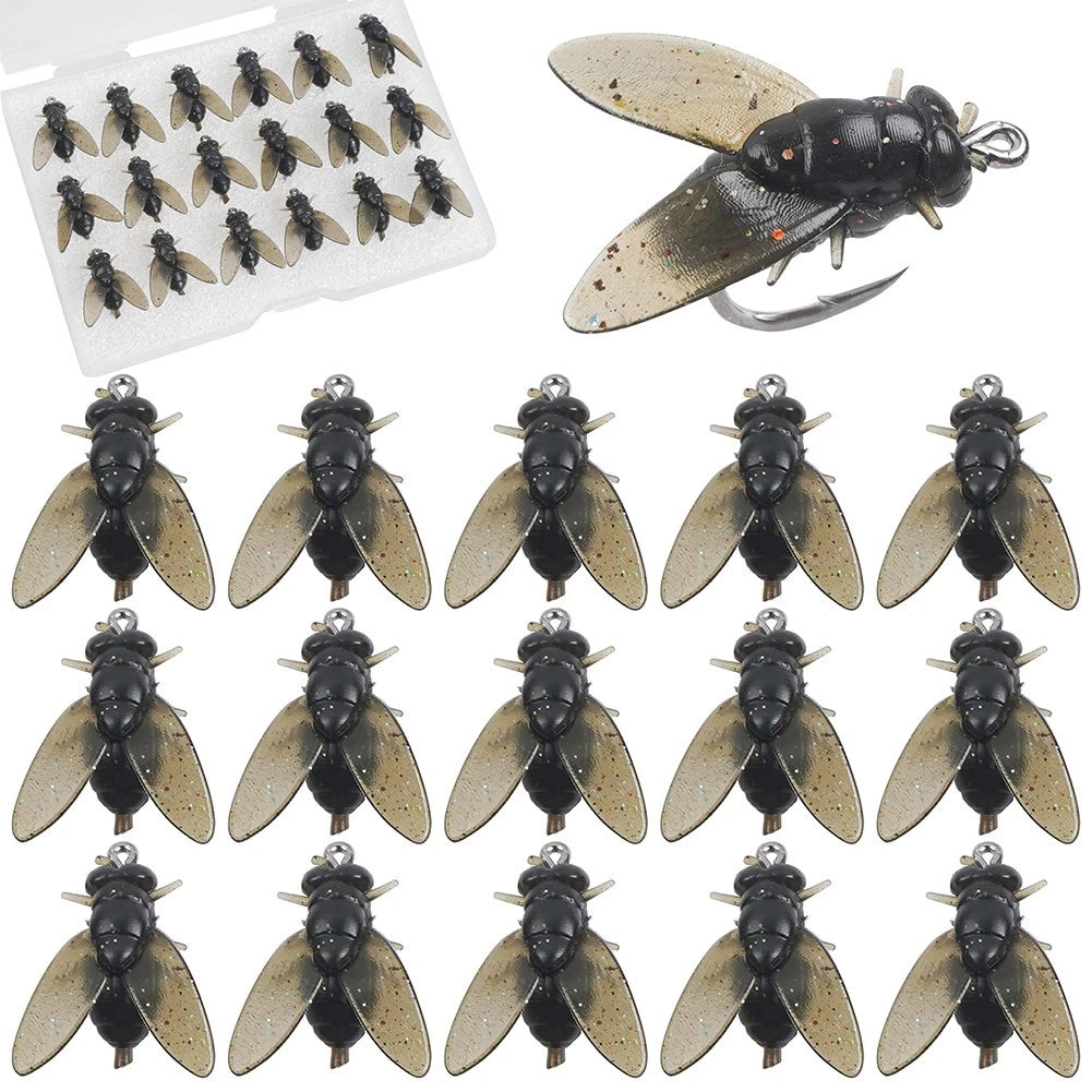 For Carp Fly Fishing Lures Silicone Housefly Shape With For Ultra