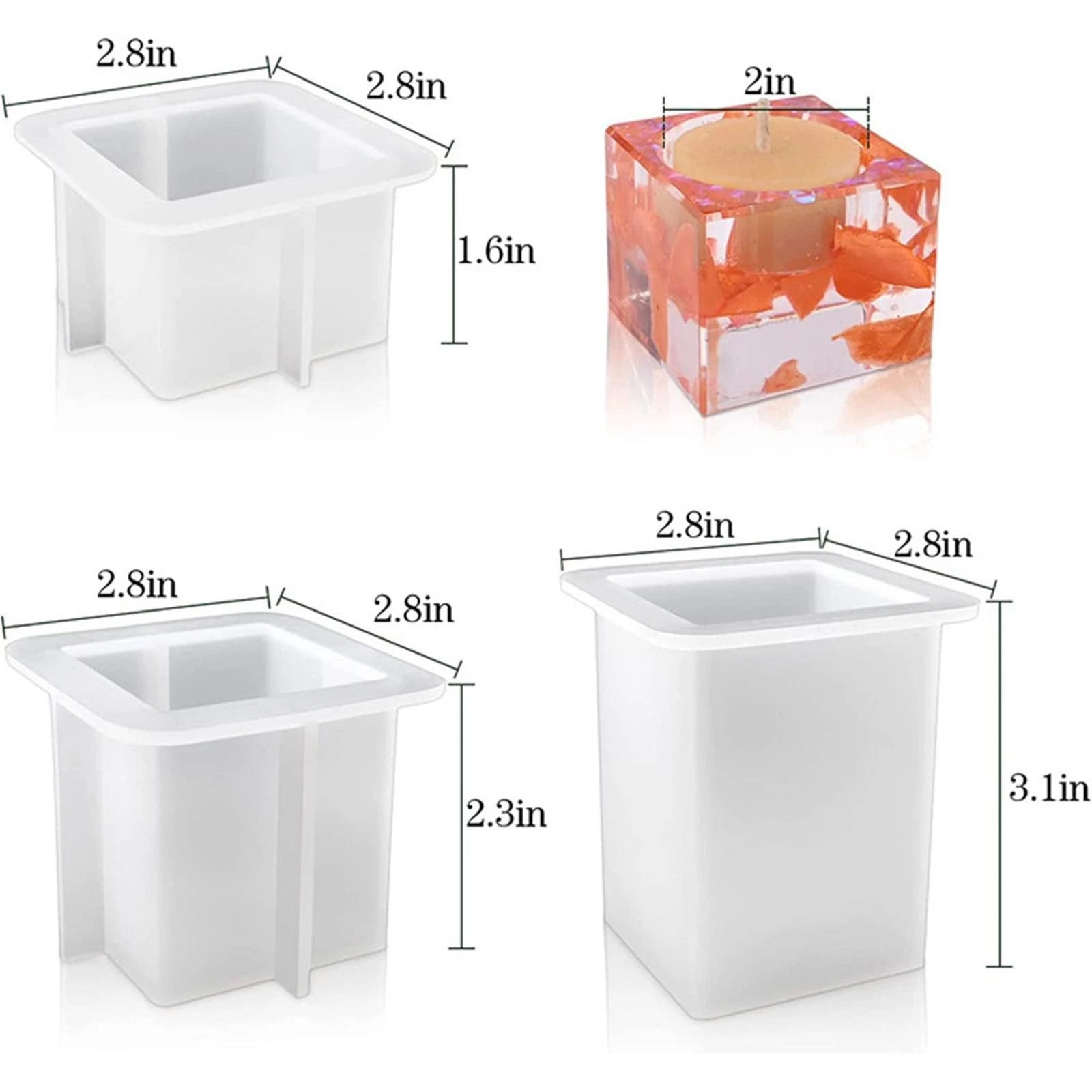 Diy Silicone Tealight Candle Holder Epoxy Resin Mold Candlestick