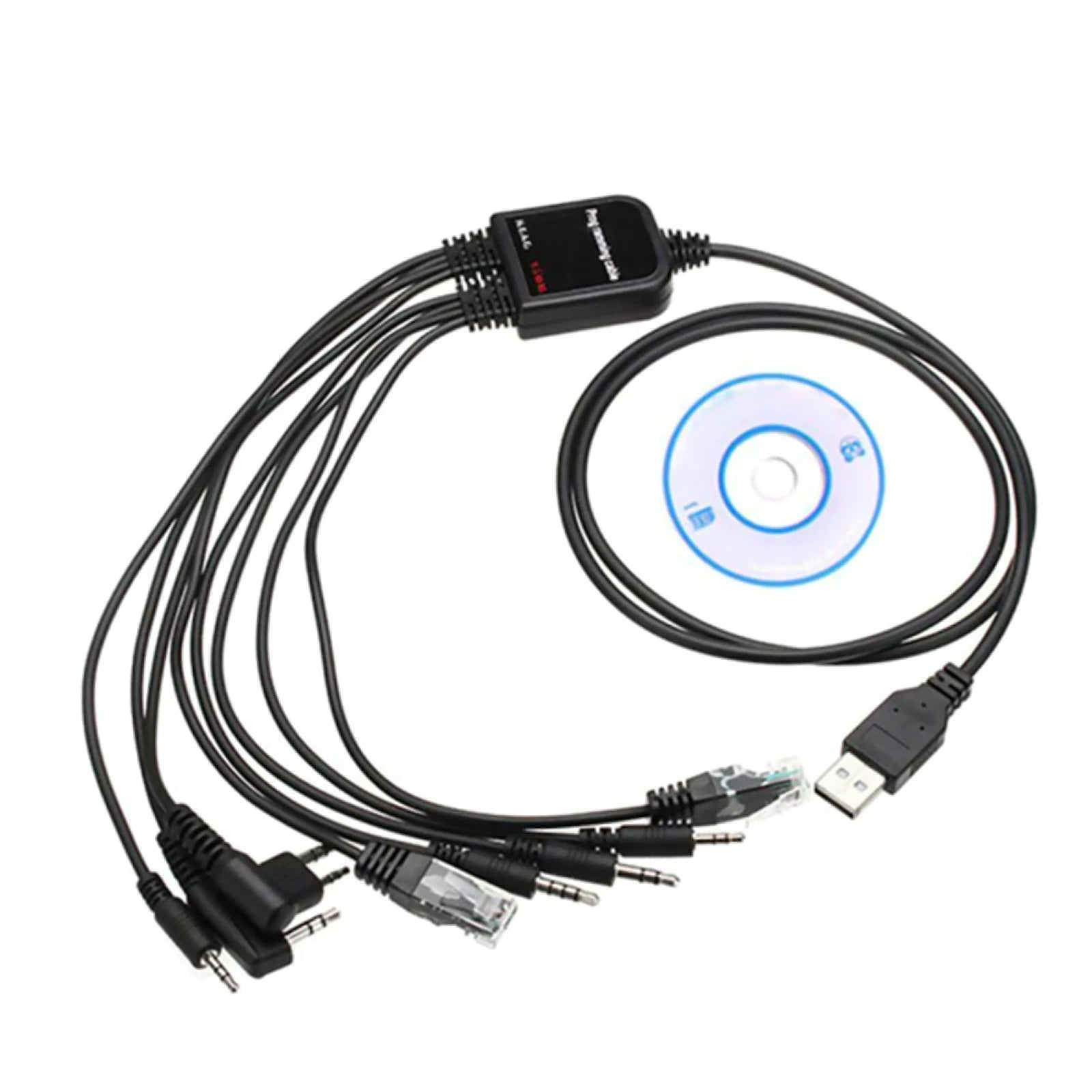 8 In1 Usb Programming Cable Writing Cord For Motorola Icom Kenwood