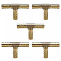 5/16" (8mm) Hose Barb Tee Brass Pipe 3 Way T Fittings Gas Fuel Water