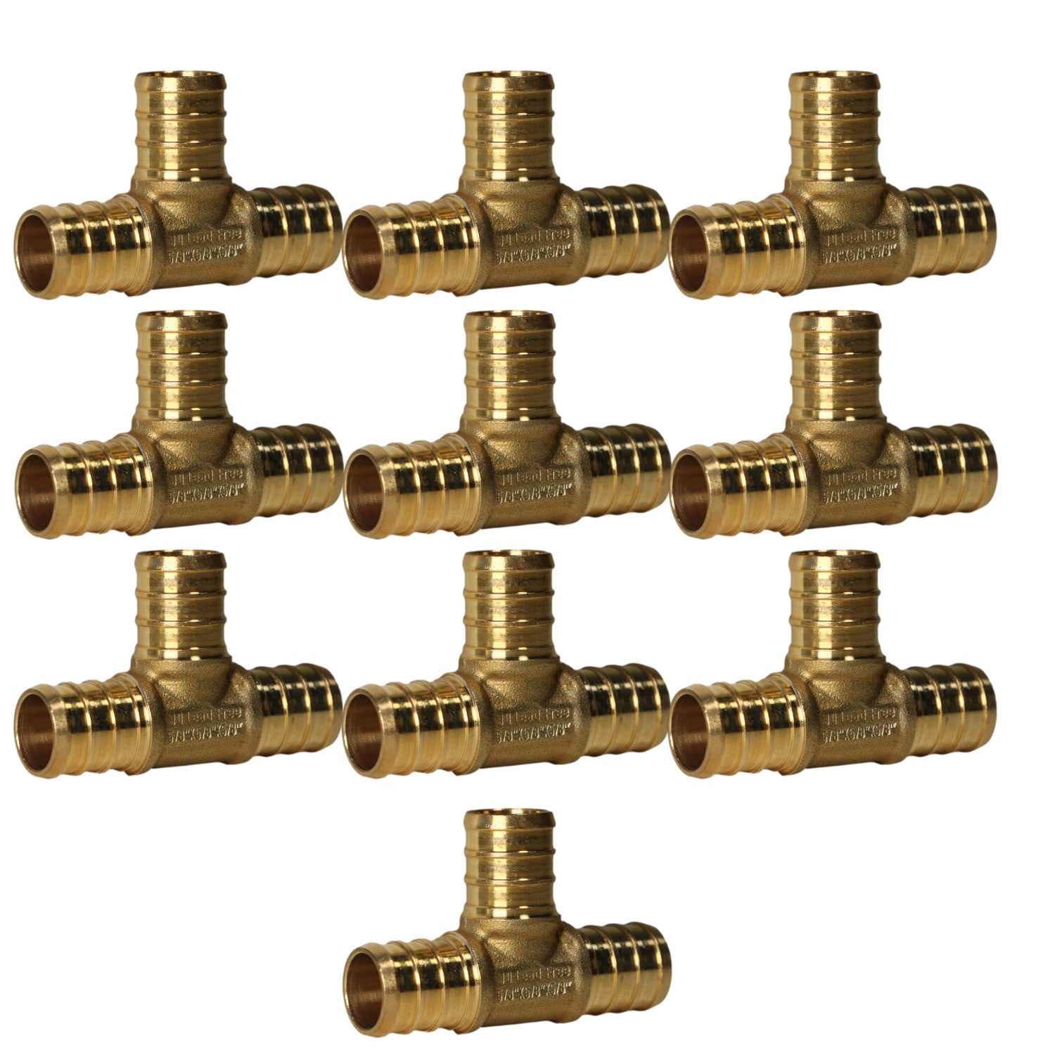 XFITTING 5/8" Pex Tee Crimp - 10 Pack