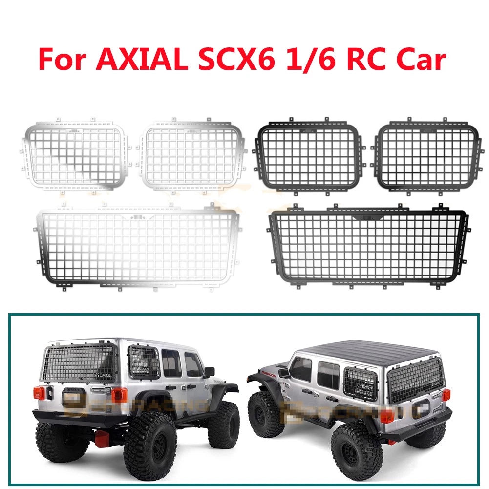 1/6 Rc Car Steel Car Side Rear Window Mesh Net Kit For Axial Scx6