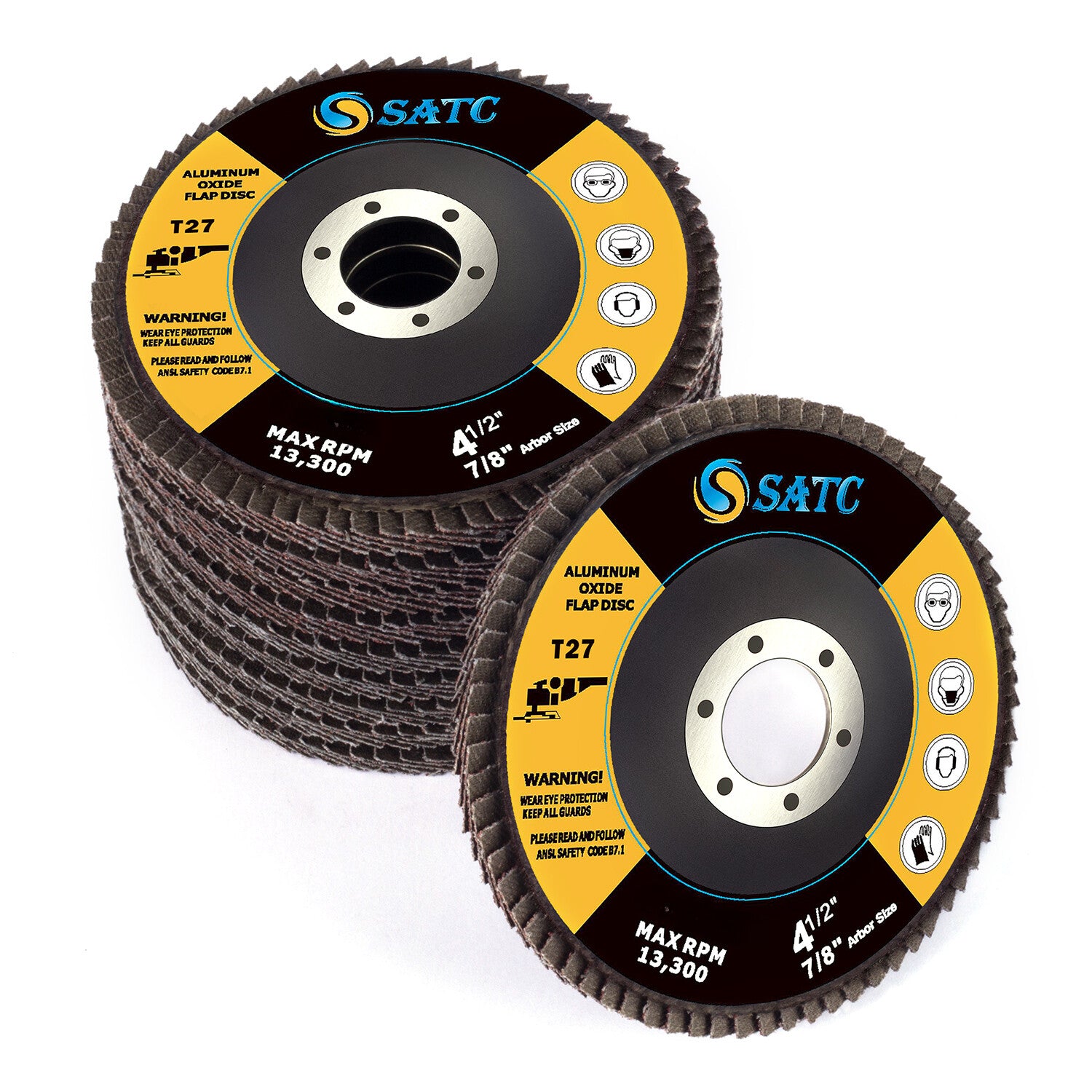 20PCS Aluminum Oxide Flap Disc 60 Grit T27 by Unbranded