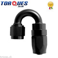 AN-10 180 Degree Fast Flow Hose Fitting Black by Unbranded