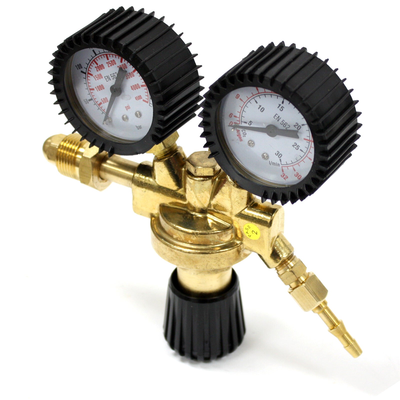 Welding Gas Argon CO2 Regulator Gauges CGA580 4500PSI Pressure Gauge