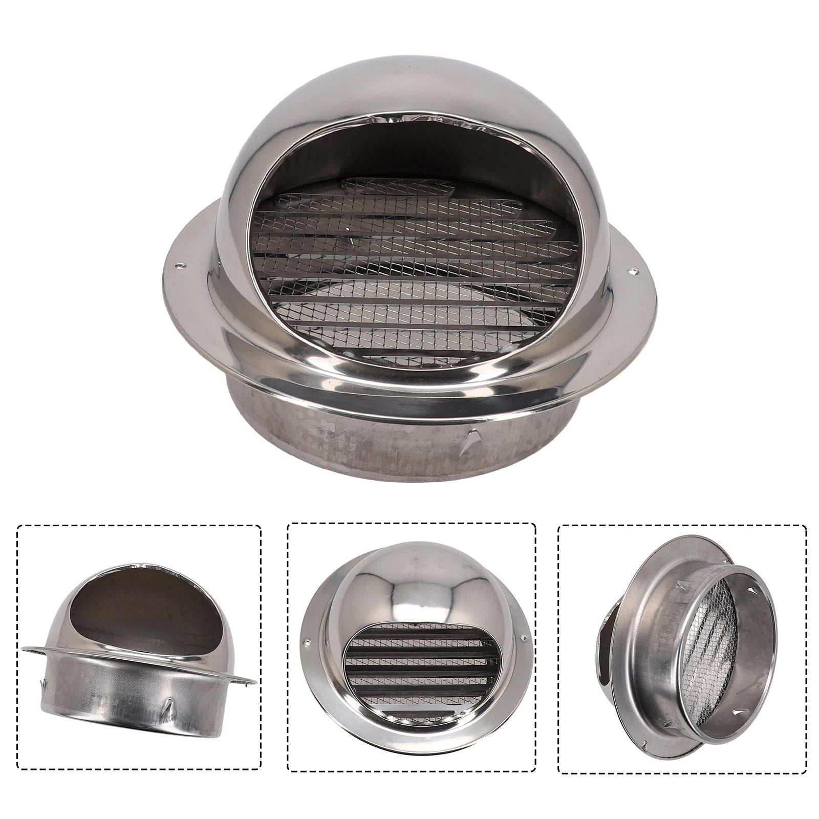 For Wall Air Outlet Grille Vent Cap Vent Cover Hemispherical Rainproof