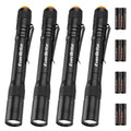 EverBrite Pen Light, Pocket Flashlights Black Pack of 4 Alum