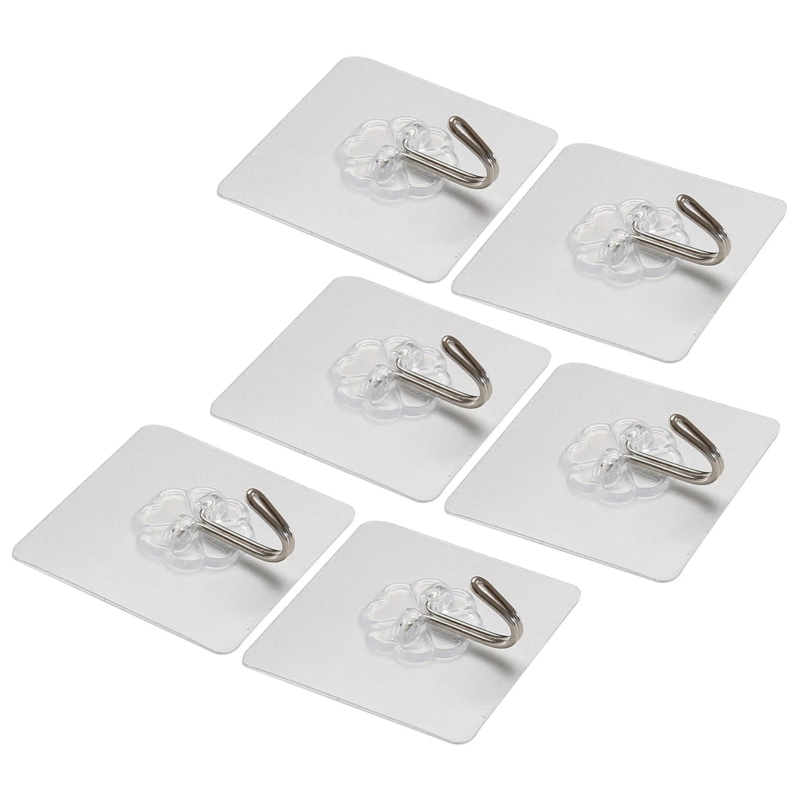 6pack Wall Hooks Sticker Transparent Suction Cup Sucker Hanger For