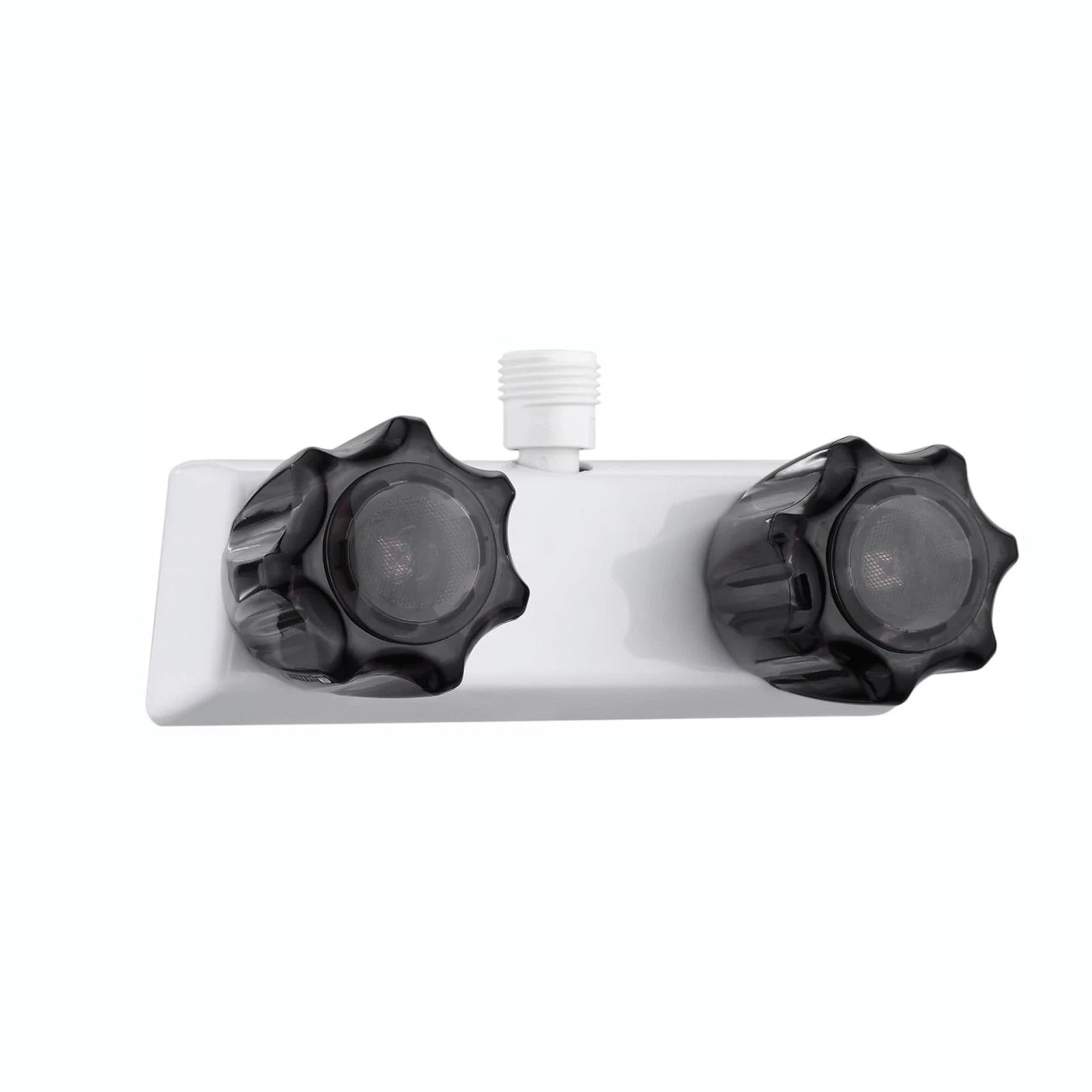 4" Rv Shower Faucet Dual Smoked Acrylic Knobs White+black Classic For