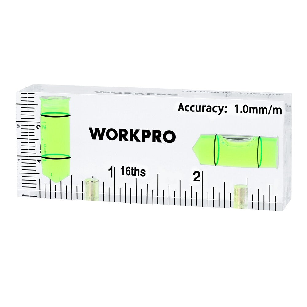 WORKPRO Small Level 3-Inch Mini Level Tool Magnetic Level 2 Bubbles