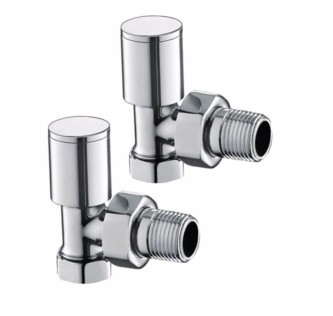Inta 15mm Angled Radiator Valves - Pair