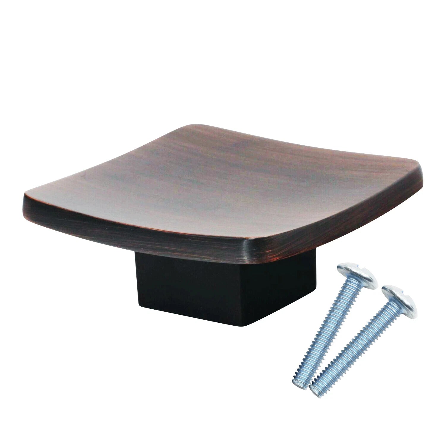 Zen Square 2-1/4" Brushed Oil-rubbed Bronze Kitchen Cabinet Knob