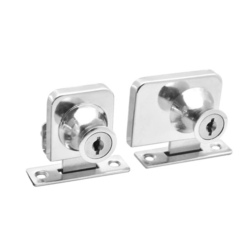 Zinc Alloy Locks Glass Display Cabinet Showcase Lock With 2 Keys For