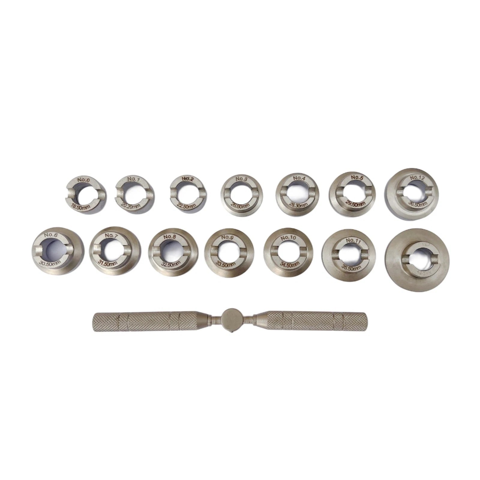 Jumbo Rolex Watch Case Opener With Set Of 14 Dies 18.50 Mm To 42mm -