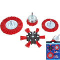 Bluespot Nylon Abrasive Filament Brush Drill Set Rust Paint Remover