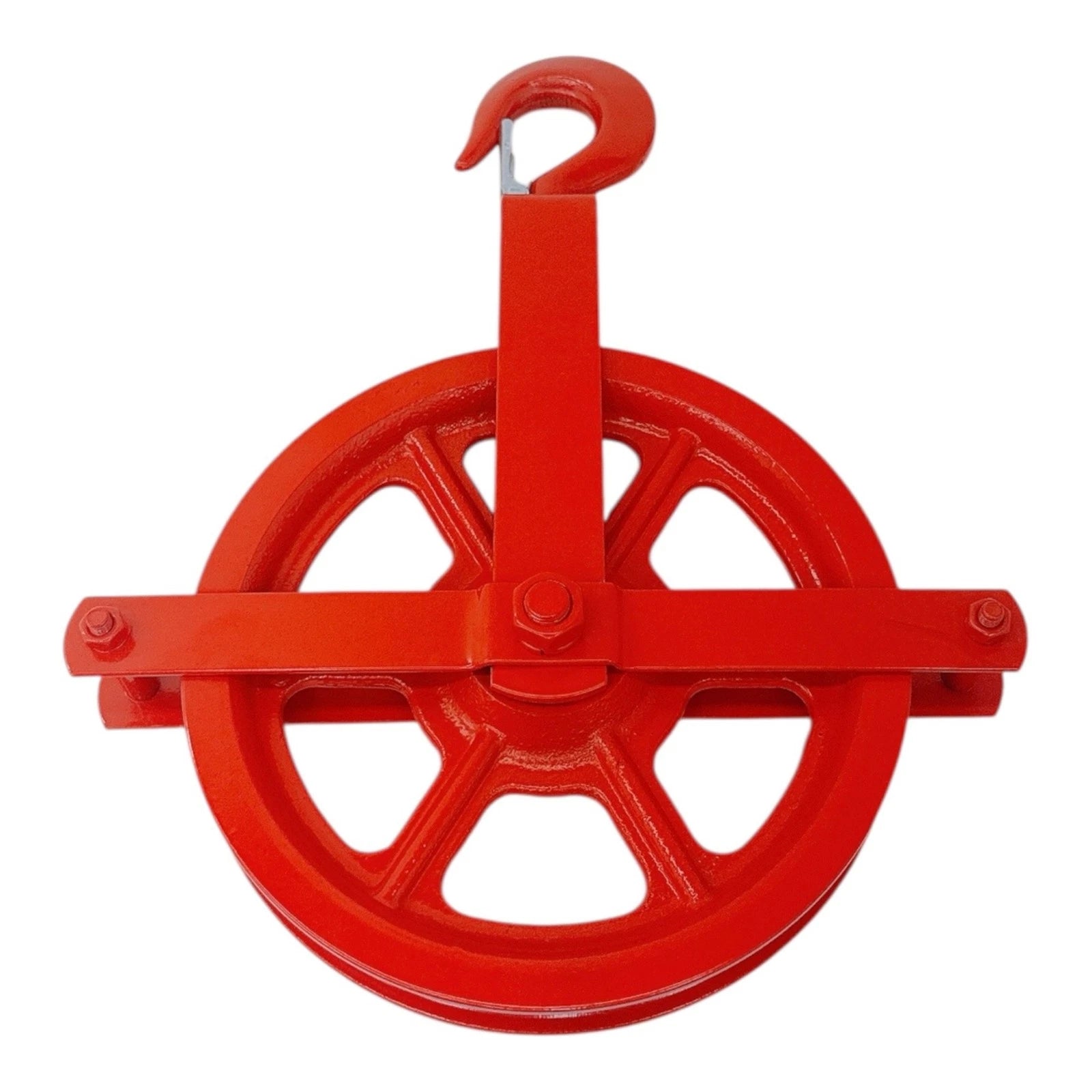 8" Cast Iron Scaffold Pulley Wheel 1000 Lb Wll Hoist Gin Wheel For