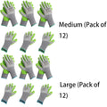6pairs M/l Size Gardening Gloves With Eco Latex Palm Coated