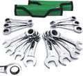 SK 14PC Stubby Ratcheting Wrench Set Combination Wrench Set SAE &
