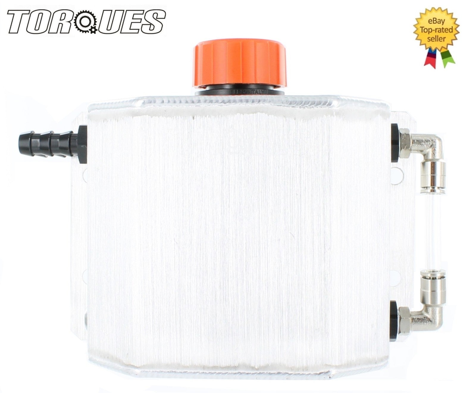 Torques 1 Litre 12MM Barbed Oil Breather Catch Tank Can Brushed