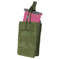 Tactical Molle Single Open Top Bungee Magazine Mag Pouch - Od Green