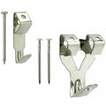 Silver Picture Wall Hooks Decorative Zinc + Pins 1, 3, 10, 25, 100