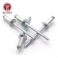 M4.0 Steel Countersunk Open Head Break Mandrel Blind Rivets Nail Pop