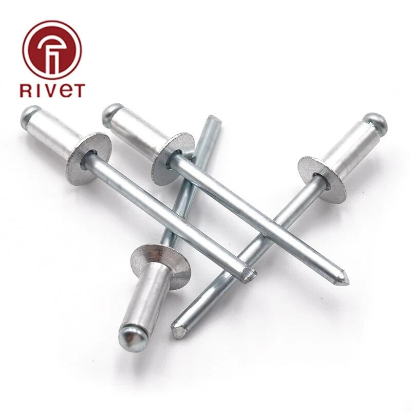 M4.0 Steel Countersunk Open Head Break Mandrel Blind Rivets Nail Pop