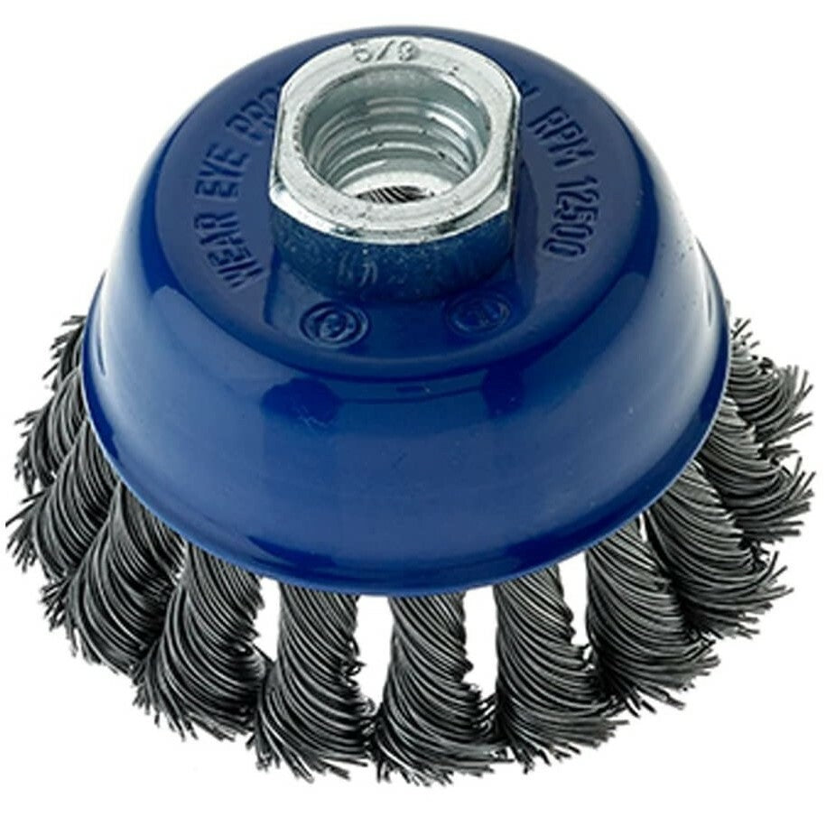 5 Pack - 2-3/4″ x 5/8″-11 Carbon Steel Wire Knot Cup Brush for Angle