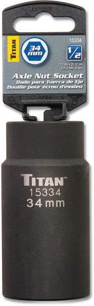Titan 34mm 1/2" Drive Axle Nut Socket by Titan