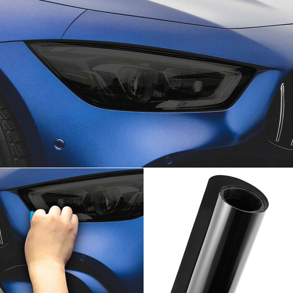 Matte Black Car Headlight Fog Light Tint Film Car Sticker Accessories