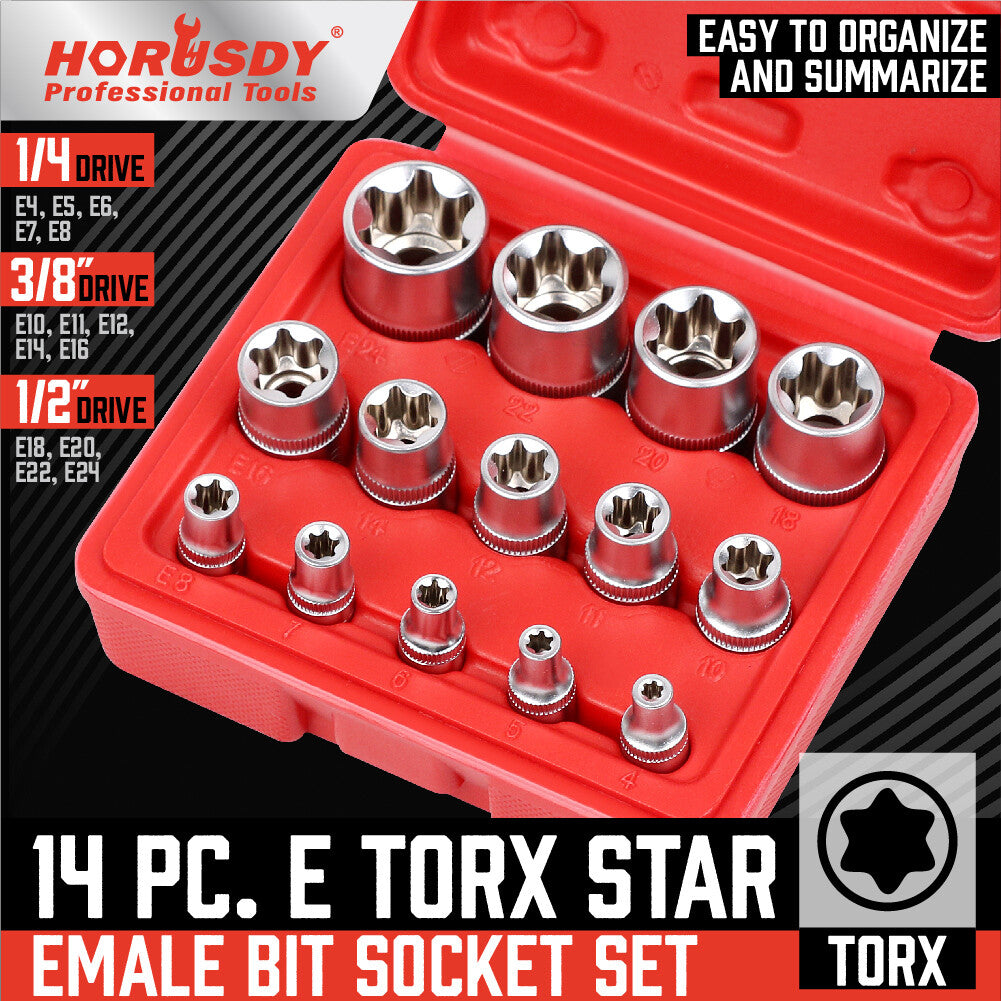 16PC Hex Bit Socket Set Magnetic Rail Organizer