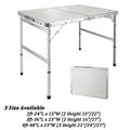 VILLEY Folding Camping Table Portable Outdoor Table w/Adjustable Leg