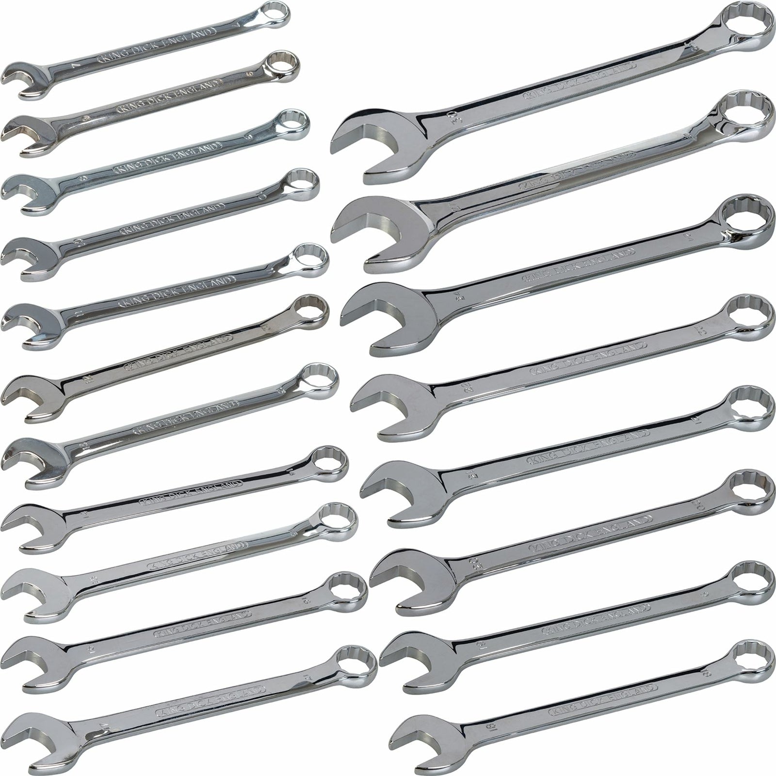 King Dick Spanner Combination Fixed Head Wrench Open & Closed Ended 8mm To 30mmO