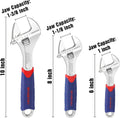 Workpro Adjustable Wrench Set W/rubberized Anti-slip Grips 10''8''6''