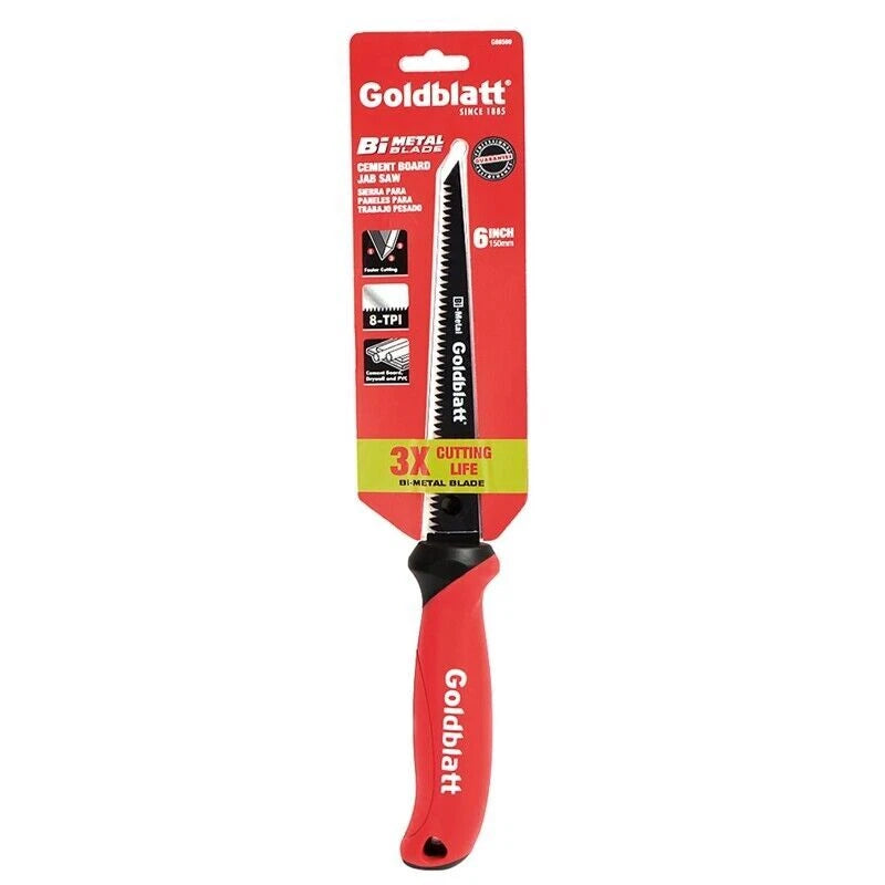 Goldblatt 6-inch 8-TPI Bi-metal Blades Hand Saw Drywall Saw Jab Saw