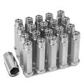 Open End M12x1.5 90mm Tall 25mm Od Silver Aluminum | Built Supply Co