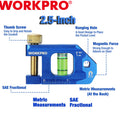 Workpro 2.5-Inch Conduit Bending Level Pipe Level Magnetic Level