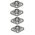 304 Stainless Steel 11/32" Diamond Pad Eye Plate For Sail