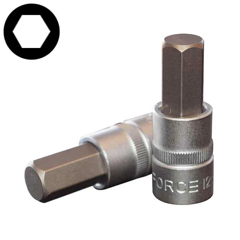 Force/selta 3/8" Dr. 50mml Hex Socket Bits H3-h12mm Metric Or