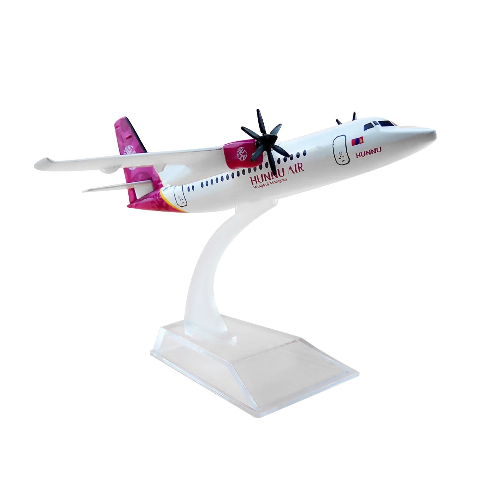 1:400 16cm Aircraft Mongolia Hunnu Fokker F50 Fk-50 Alloy Plane Model