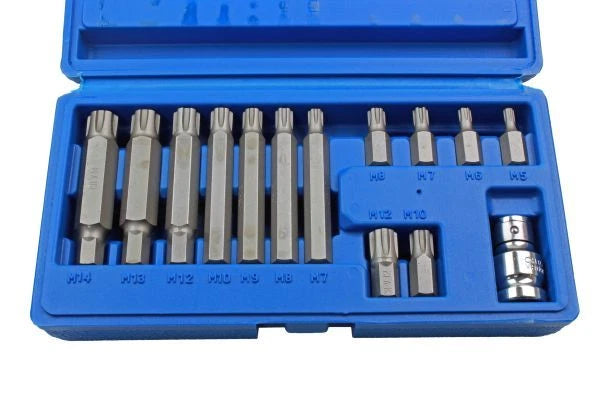 Ribe Socket Bit Set By Us Pro 1/2" Dr M5-m14, Polydrive Bergen Tools