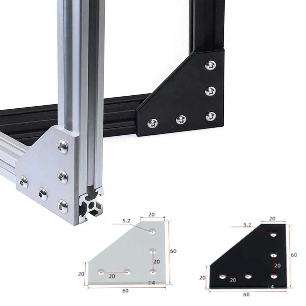 For 2020 Aluminum Profile 5 Hole Corner Angle Bracket Joint Board