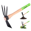 WORKPRO 2-in-1 Hoe and Cultivator Gardening Rake 14" Wooden Handle 3