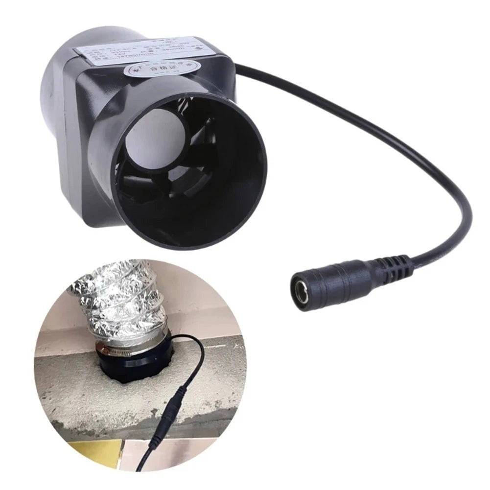 Air For Exhaust Fan 12V 6W Inline Duct Fan 50mm Low Noise Ventilation