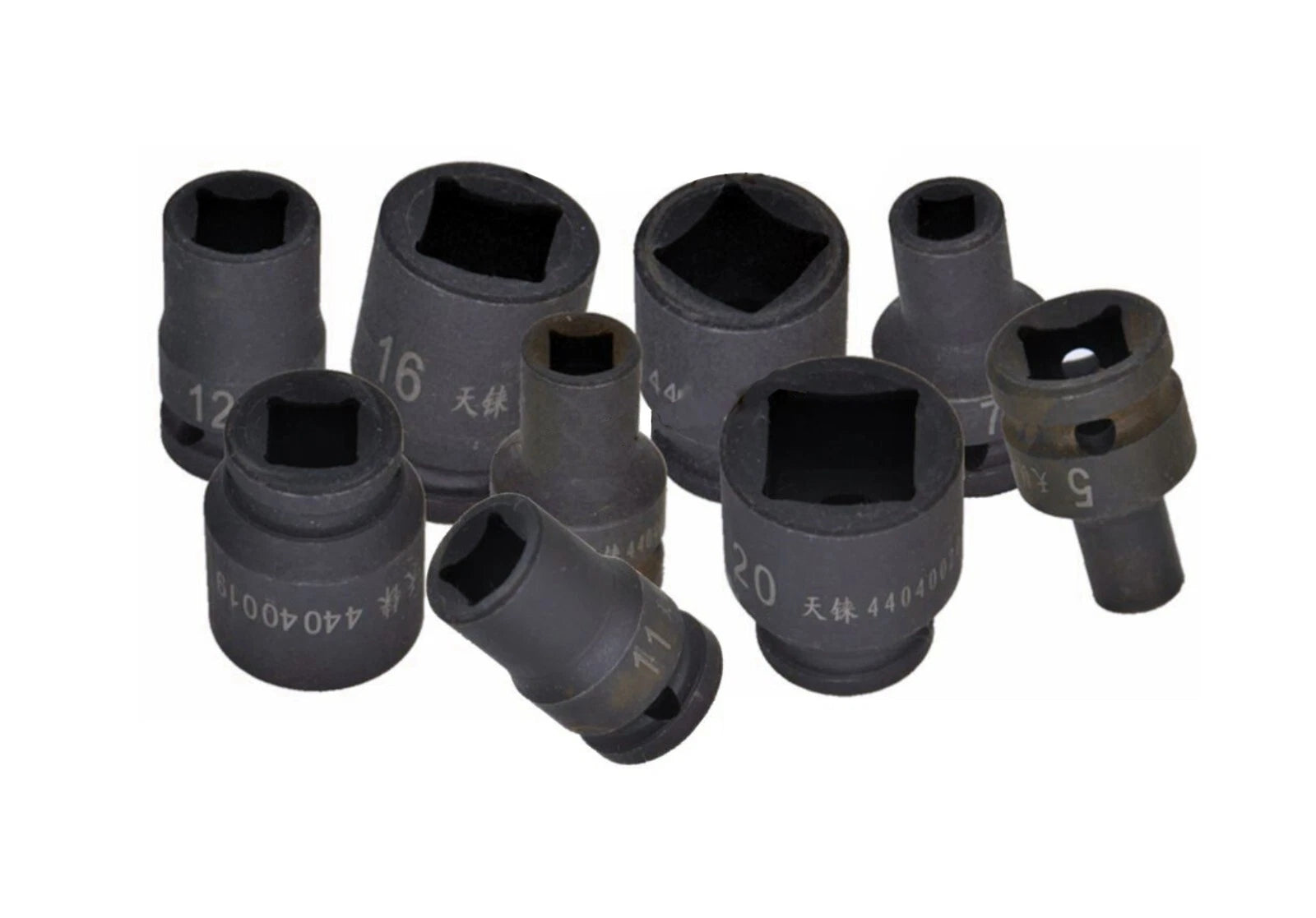 1/2" Dr 4PT Point Socket Wheel Nut Square Drain Bolt Nut Plug Set:5-13mm/14-<wbr/>19mm