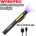 Workpro 450 Lumen USB Rechargeable Pocket Pen Light by Workpro