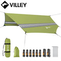 Villey Camping Tarp Waterproof Rain Fly Octagonal Tarp Sun Shelter