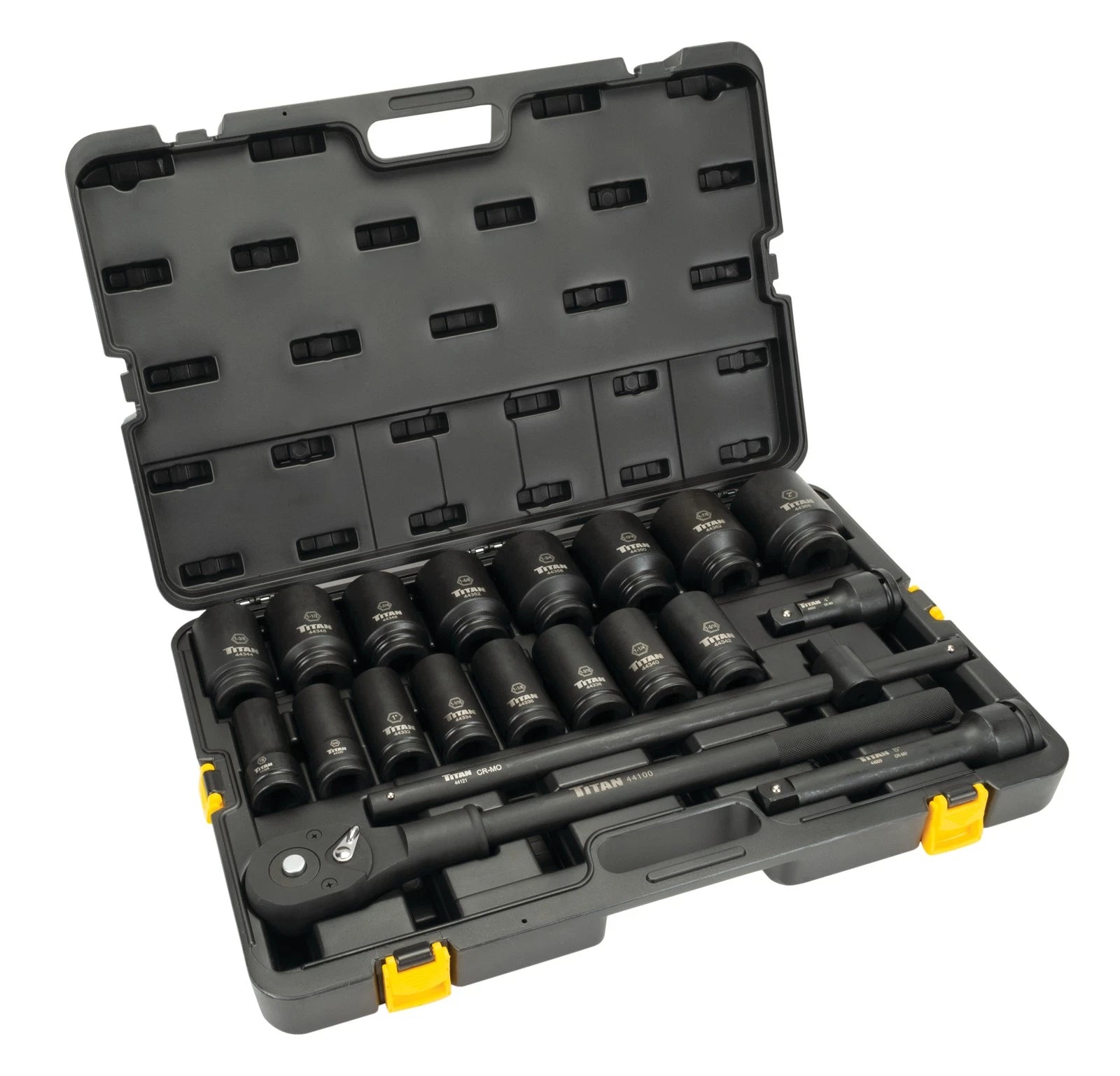 Titan Tools 44001 . 3/4 In. Dr 6 Pt. Sae Impact Socket Set