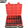 10PCS 16PCS 1/2" Dr. Torx Star Impact Socket Bit Driver Set M30 to M70