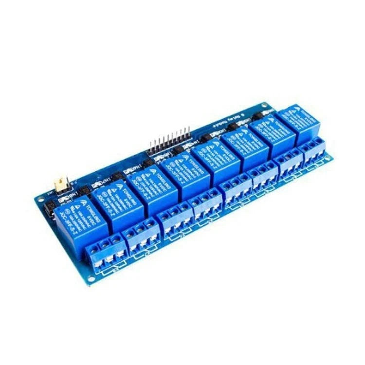 5V 8 Channel Relay Module with OPTO-Isolated High and Low Level Trigger 8 Ways